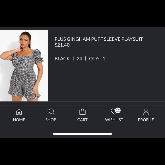 Gingham Romper / Playsuit - Picture 2 of 2